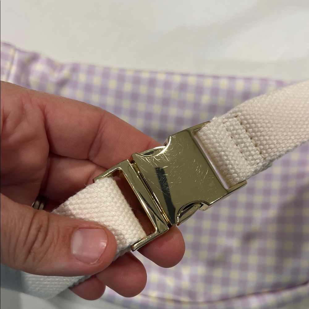 Stoney Clover Lane Lilac Gingham Crossbody Belt Bag with Snow White Patch - Picture 4 of 9